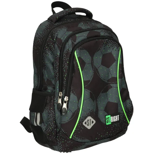 Plecak szkolny młodzieżowy trzykomorowy  St. Right 20L Football